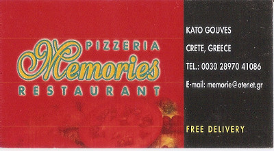 pizzeria restaurant Memories 